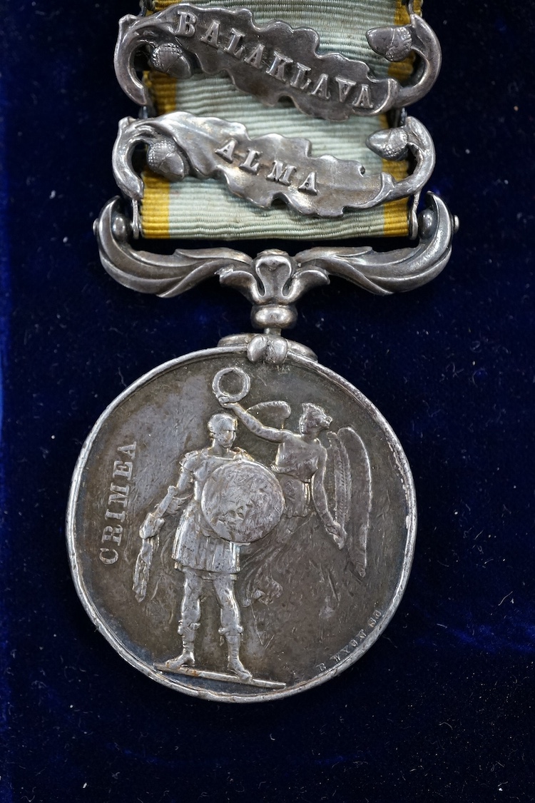 A Crimea VR medal group, comprising three medals to M. Lepper 1st Battalion, 10th foot